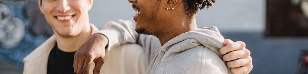 man with multiple lobe piercings