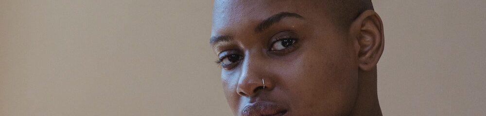 Woman with nostril piercing