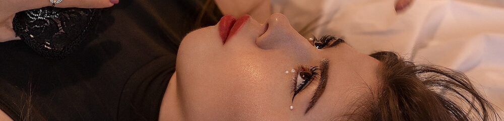 Woman with tragus piercing